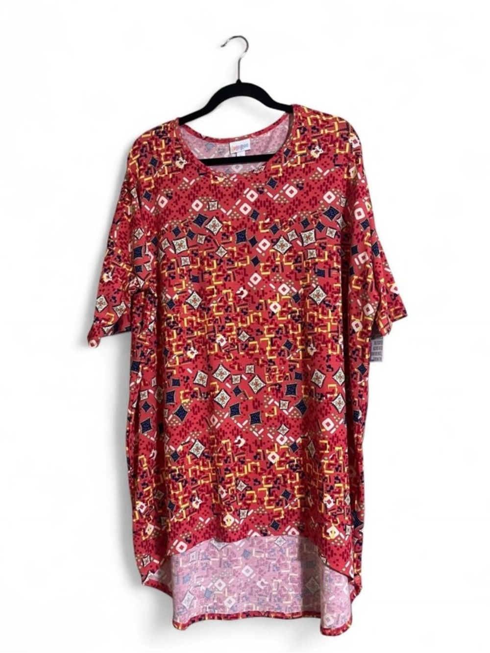 2/$30 LuLaRoe Tunic Top Sz XL IRMA Geometric Print High/Low Hem  Oversized